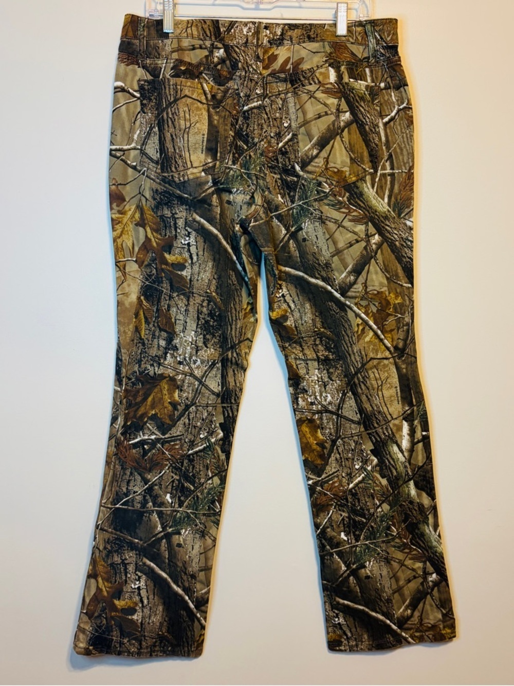 Realtree Camo Women's Pants in Brown & Green Woodland Print